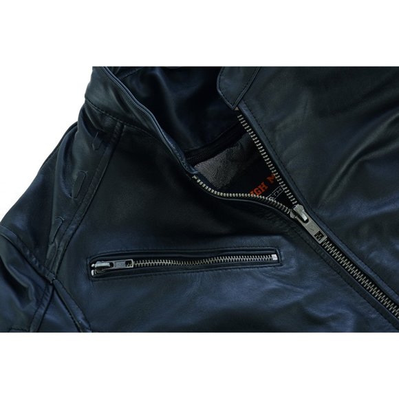 High Mileage Ladies Black Fringe and Rivet Leather Jacket - Picture 6 of 8